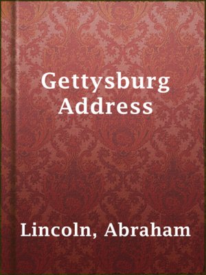 cover image of Gettysburg Address